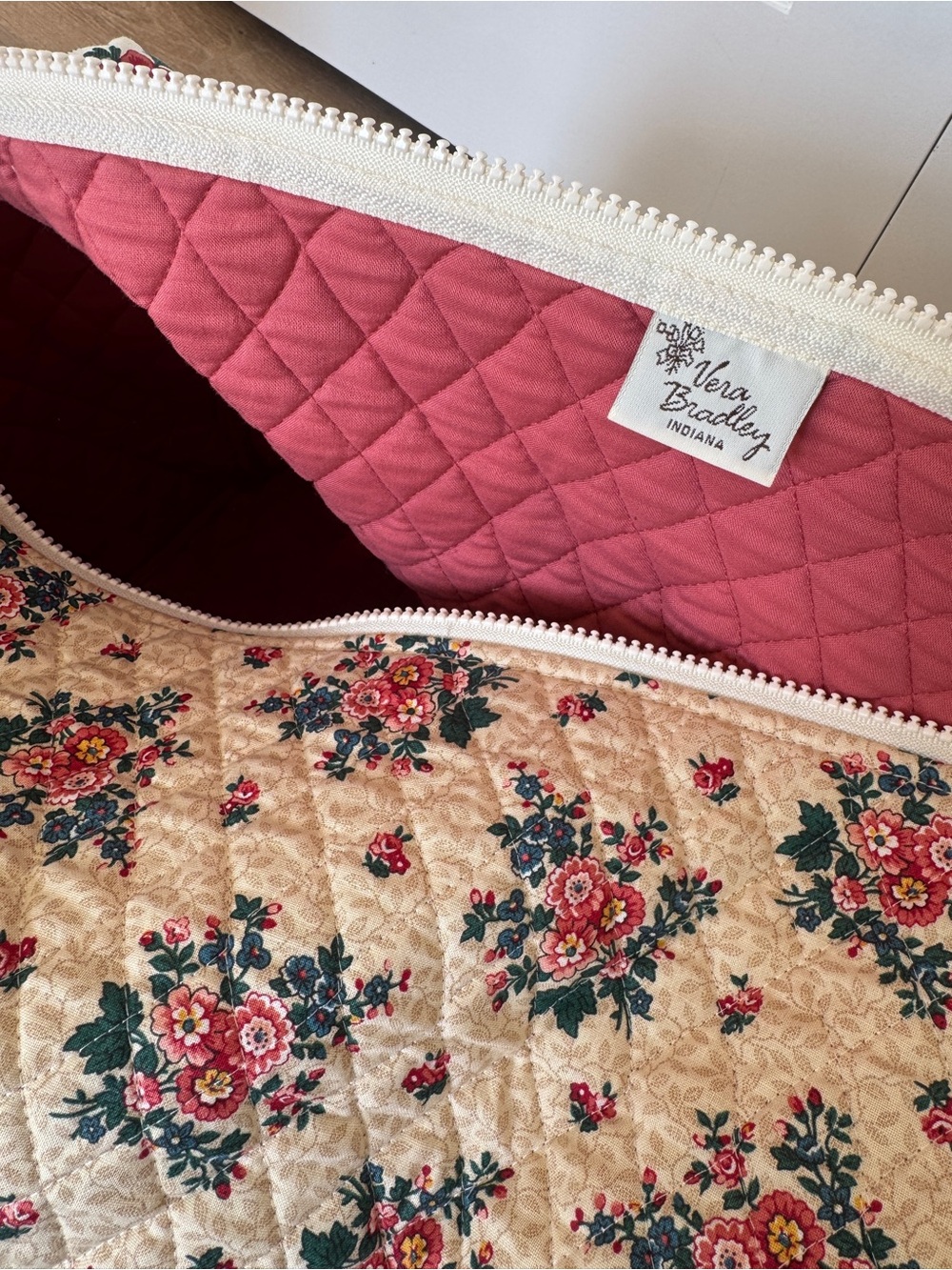 Vera Bradley RARE 1993 tea garden quilted duffle bag vintage travel - Picture 2 of 10